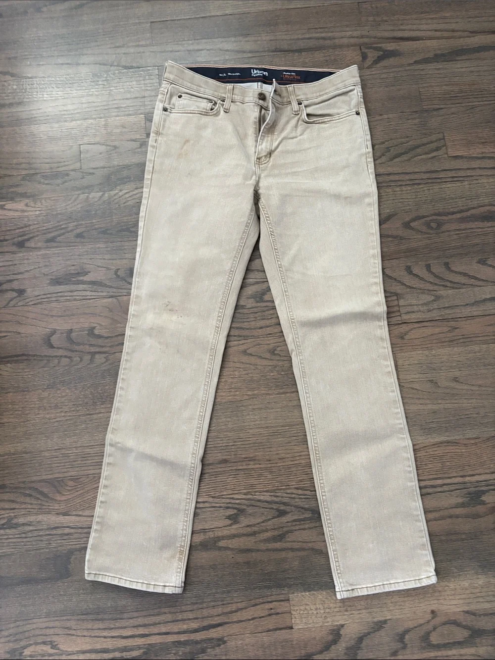 Urban Pipeline Beige Slim Straight Jeans